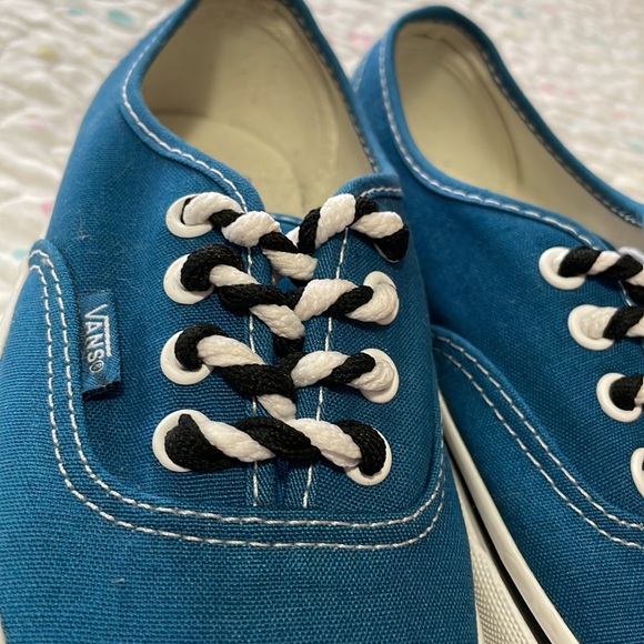CUSTOM LACED VANS SIZE 5.5 TEAL/BLUE - Picture 6 of 14